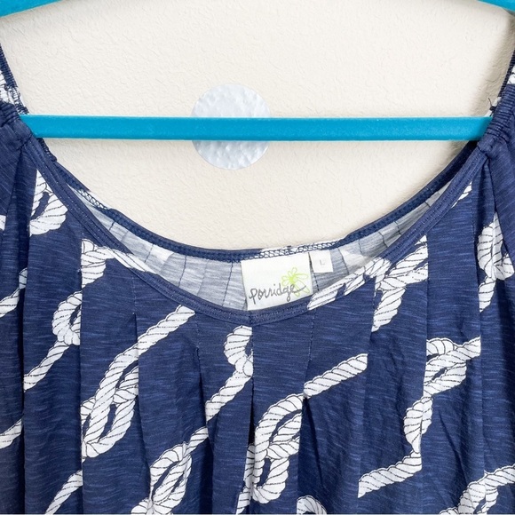 Porridge Nautical Knot Wide Neckline Puff Sleeve Top - Picture 7 of 7